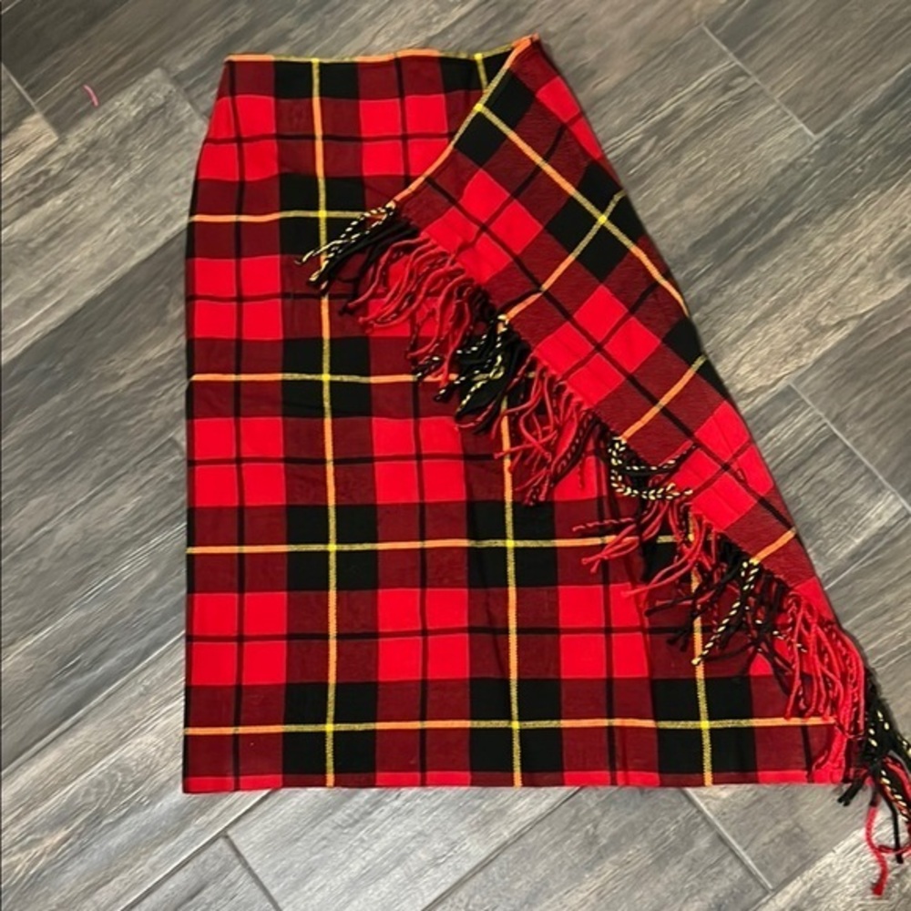 JW Anderson x Uniqlo Plaid Fringe Skirt Sz 0